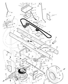 Part Location Diagram of 94001E700 Murray Frame, Left